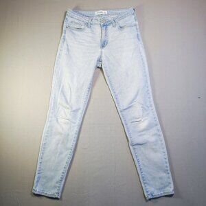 Just Black Denim jeans women's size 28 hard washed blue ankle skinny